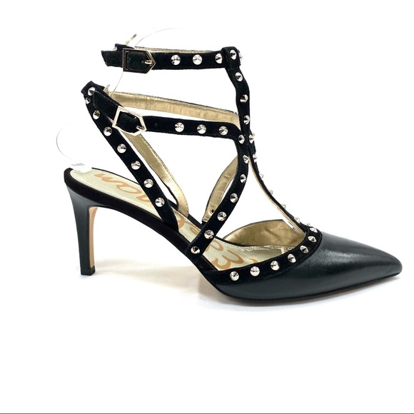 Sam Edelman Ocie Leather studded heels size 7.5 - Picture 5 of 15